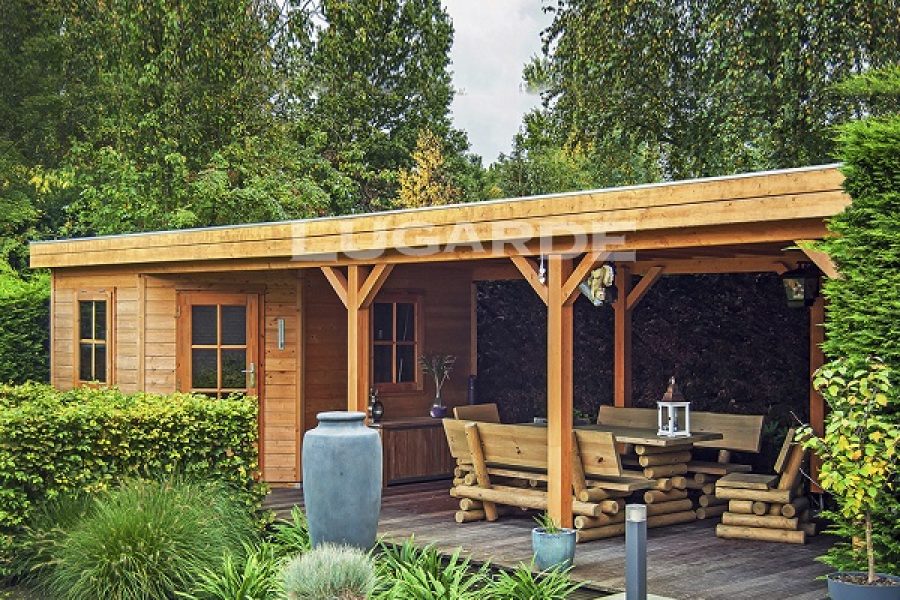 Lugarde Tuinhuis Prima Doris - 960x360 cm (met overkapping)