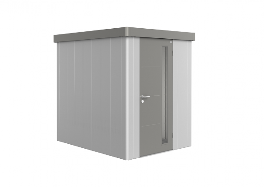 Metalen berging Neo 2A 180x236 cm - Zilver/ kwartsgrijs