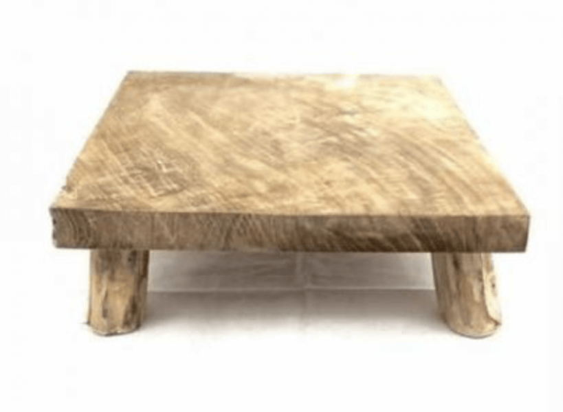 Plateau teak vierkant l15 b15 h6 cm