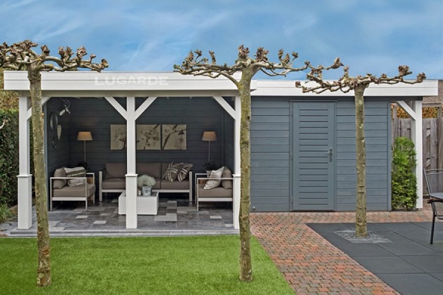 Tuinhuis Prima Jaxy (met overkapping) PR31 - 720x300 cm