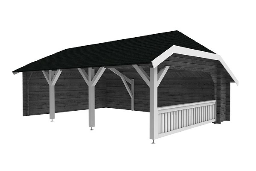 Wolfskapschuur WKS2 745x535 cm - Zonder berging - Compleet Gecoat